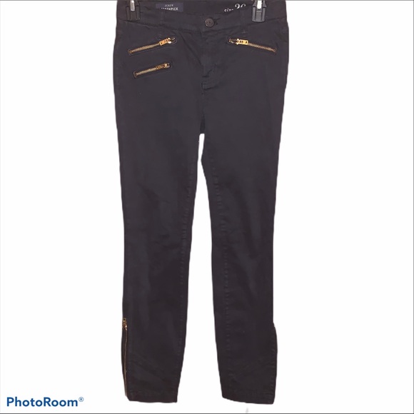 J.CREW | Black Sateen Moto Toothpick Zip Pants - Picture 3 of 9